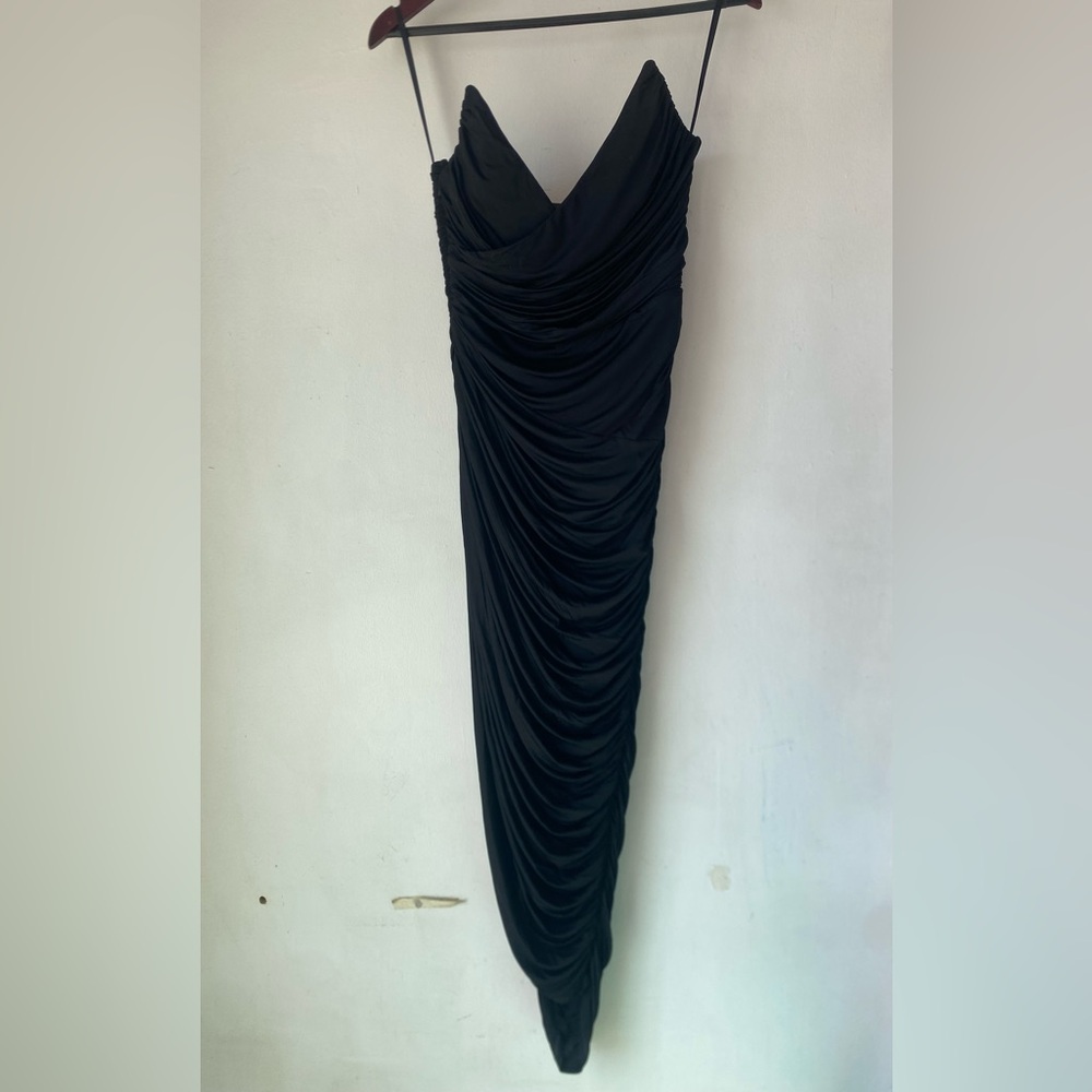 Michael Costello Small Black Bustier Dress
